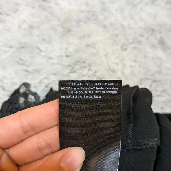 NEW Dundas Jumpsuit Black Halter Cutouts Embellished Open Back Lace Wide Pants - Picture 6 of 12